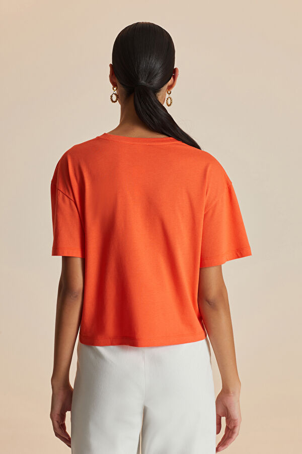 NAR ÇİÇEĞİ BİSİKLET YAKA T-SHIRT 2
