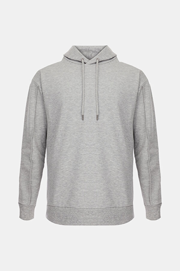GRİ KAPUŞONLU SWEATSHİRT 4