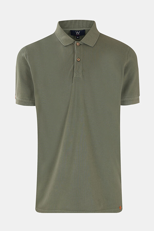 HAKİ PARÇA BOYAMA T-SHIRT