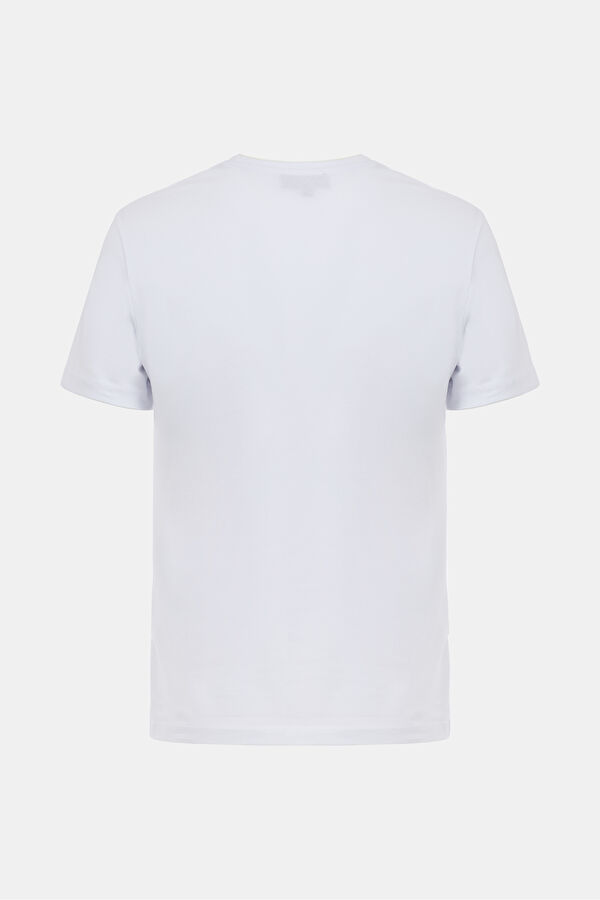 BEYAZ BİSİKLET YAKA T-SHIRT 2
