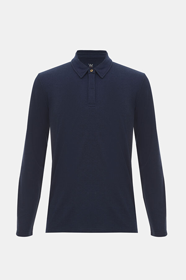 İNDİGO POLO YAKA SWEATSHIRT