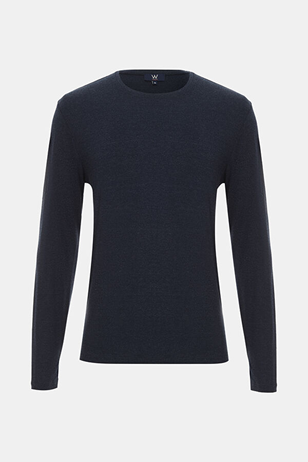 LACİVERT BİSİKLET YAKA SWEATSHIRT