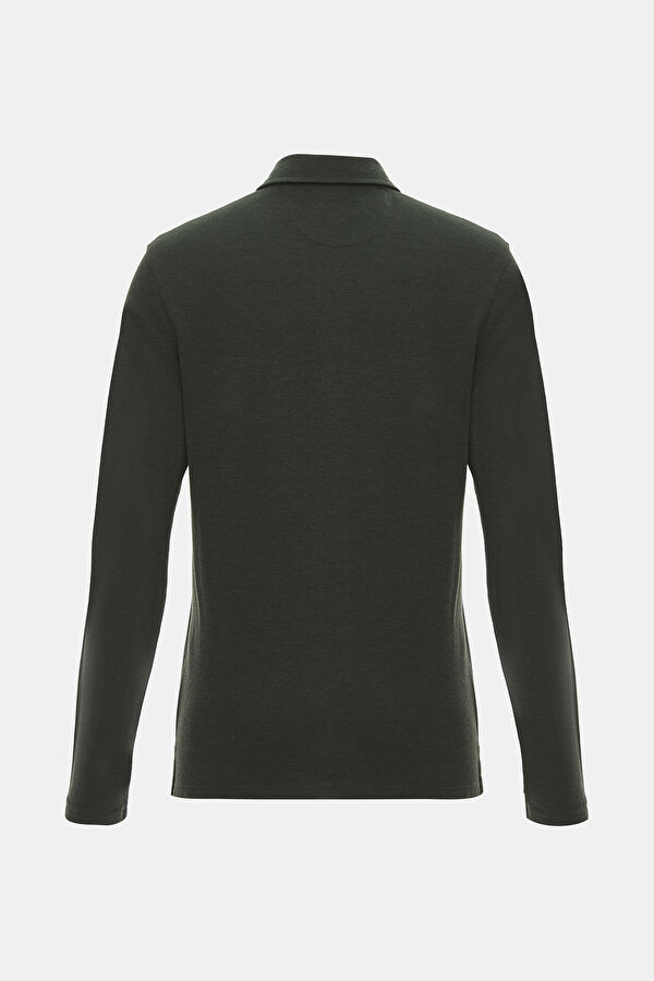 HAKİ POLO YAKA SWEATSHIRT 2