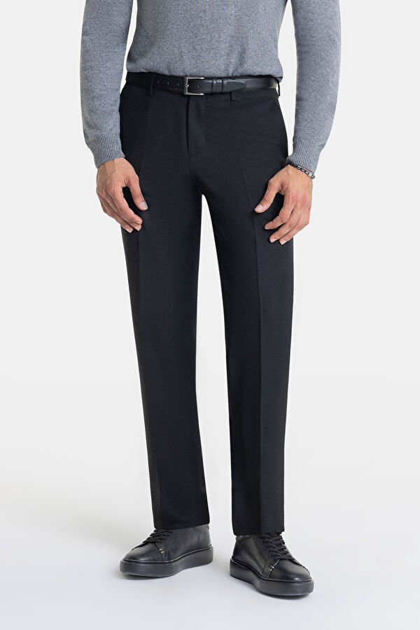 SİYAH YÜN FLANNEL PANTOLON 2