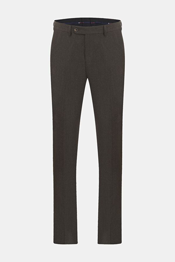KAHVE YÜN FLANNEL PANTOLON