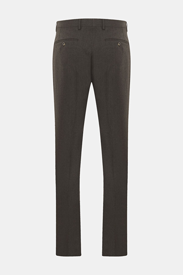 KAHVE YÜN FLANNEL PANTOLON 2