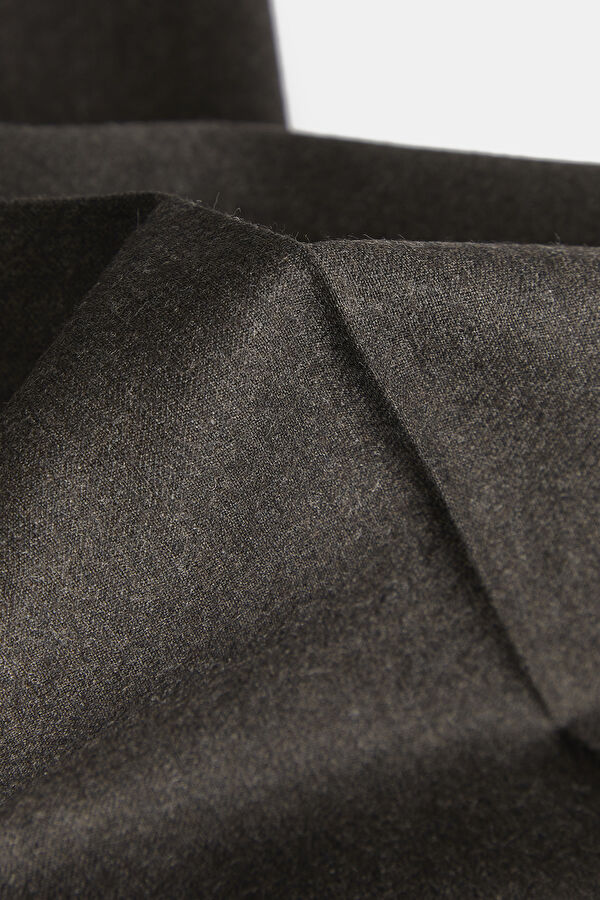 KAHVE YÜN FLANNEL PANTOLON 4