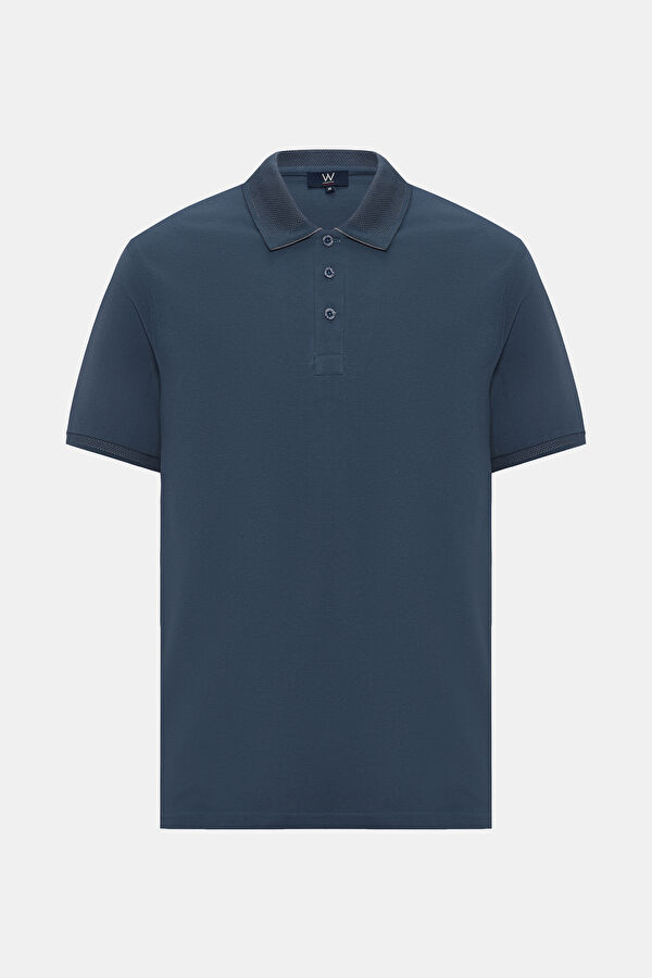 MAVİ POLO YAKA KISA KOLLU T-SHIRT
