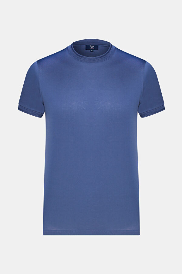KOYU MAVİ KISA KOLLU T-SHIRT