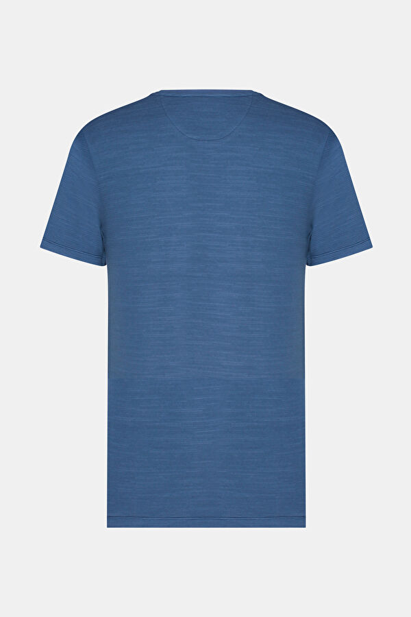 MAVİ BİSİKLET YAKA KISA KOLLU T-SHIRT 2