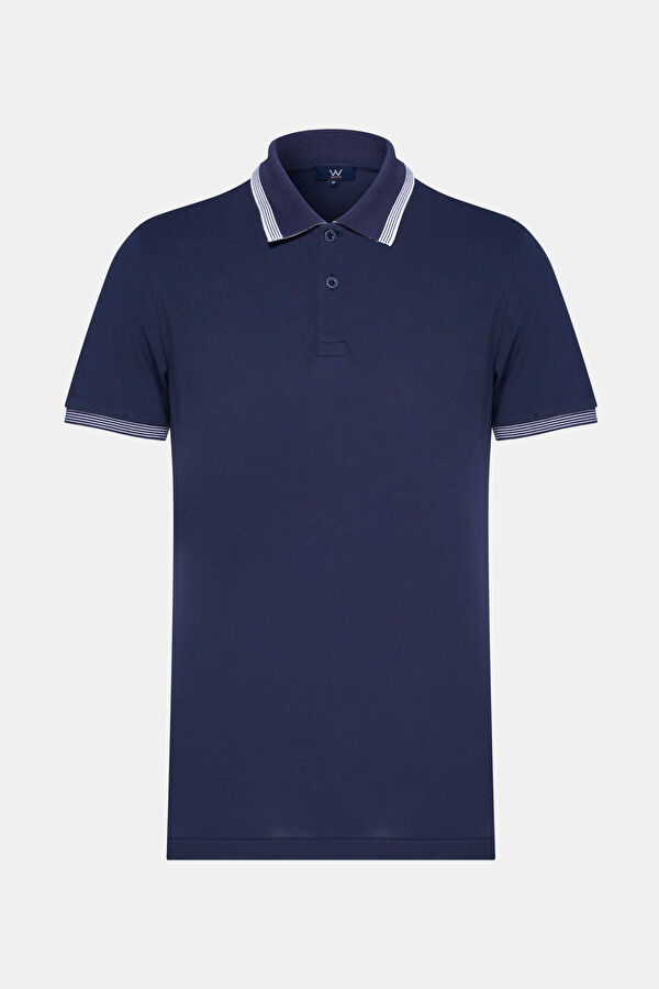 LACİVERT POLO YAKA KISA KOLLU T-SHIRT