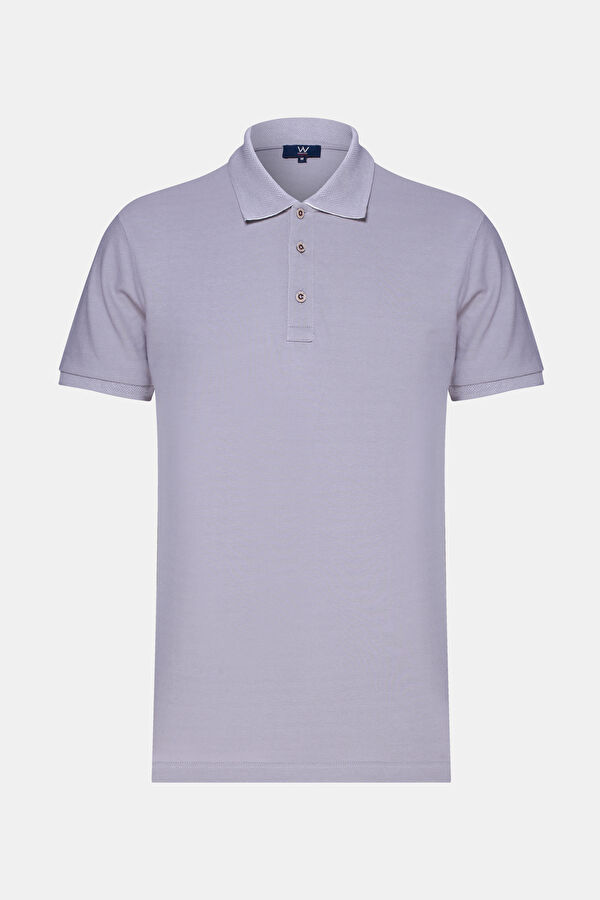 GRİ POLO YAKA KISA KOLLU T-SHIRT