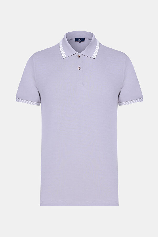 AÇIK GRİ POLO YAKA KISA KOLLU T-SHIRT