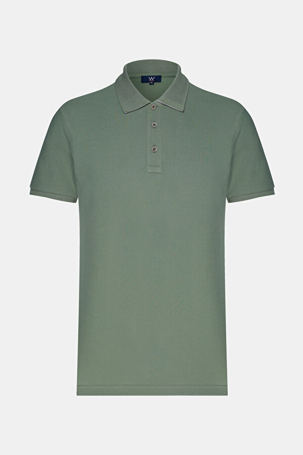 YEŞİL POLO YAKA KISA KOLLU T-SHIRT