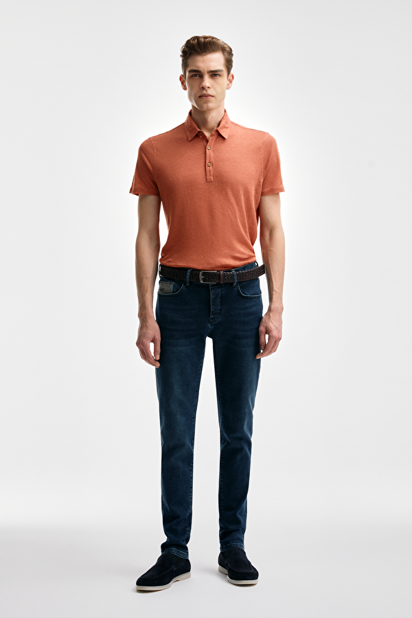 TURUNCU POLO YAKA T-SHIRT