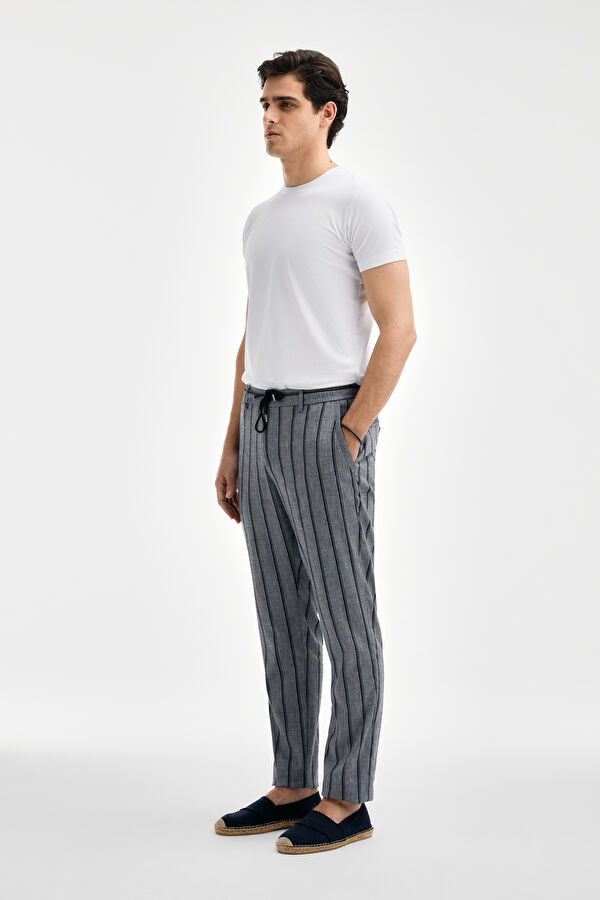 LACİVERT BORU PAÇA SPOR PANTOLON 2