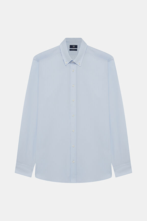 MAVİ UZUN KOLLU CUSTOM FIT GÖMLEK