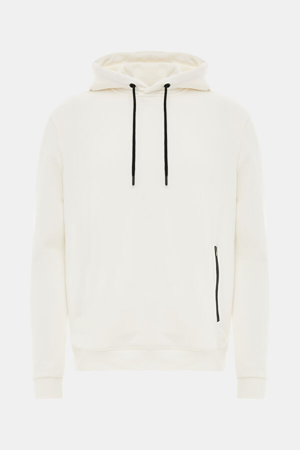 EKRU BİSİKLET YAKA UZUN KOLLU SWEATSHIRT