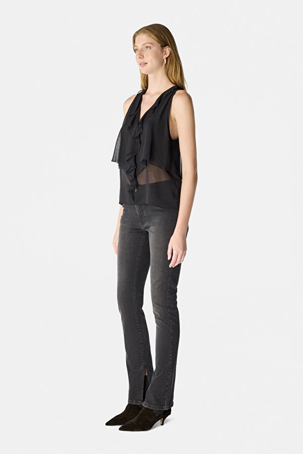 SİYAH STRAIGHT JEAN PANTOLON 2