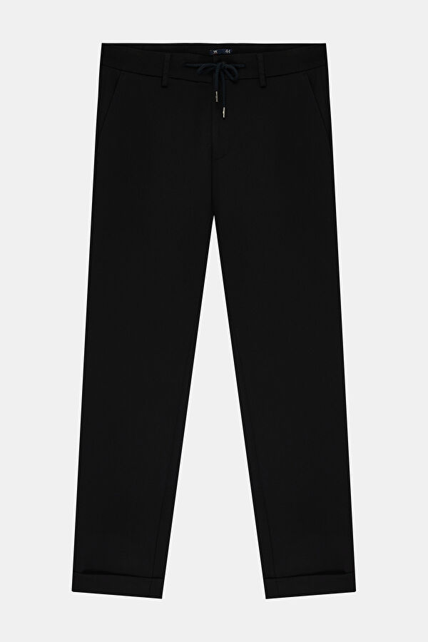 SİYAH BORU PAÇA CASUAL SPOR PANTOLON