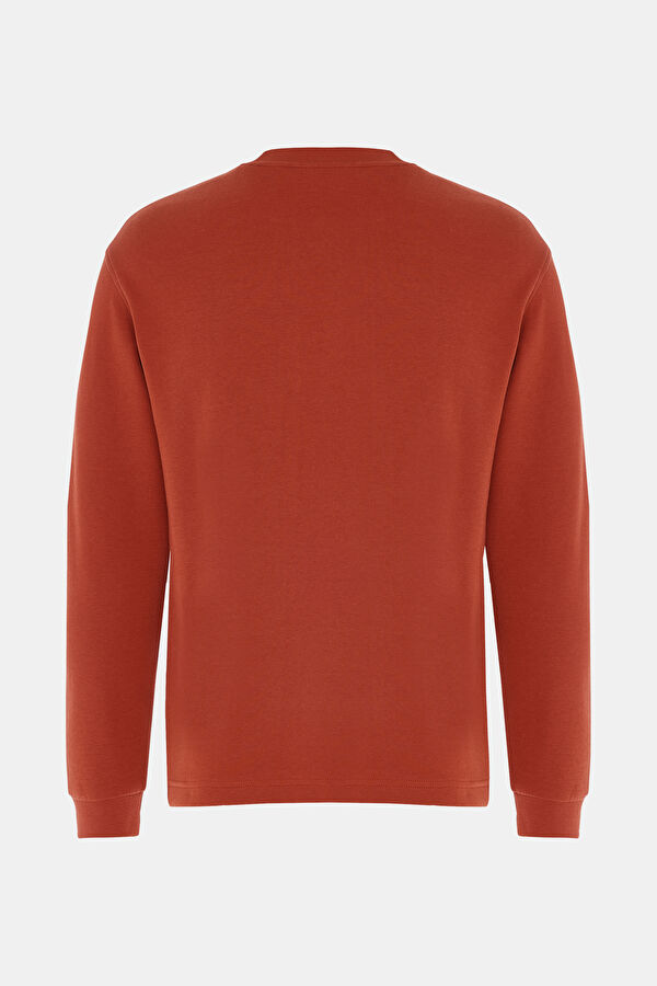 KİREMİT BİSİKLET YAKA UZUN KOLLU SWEATSHIRT 2