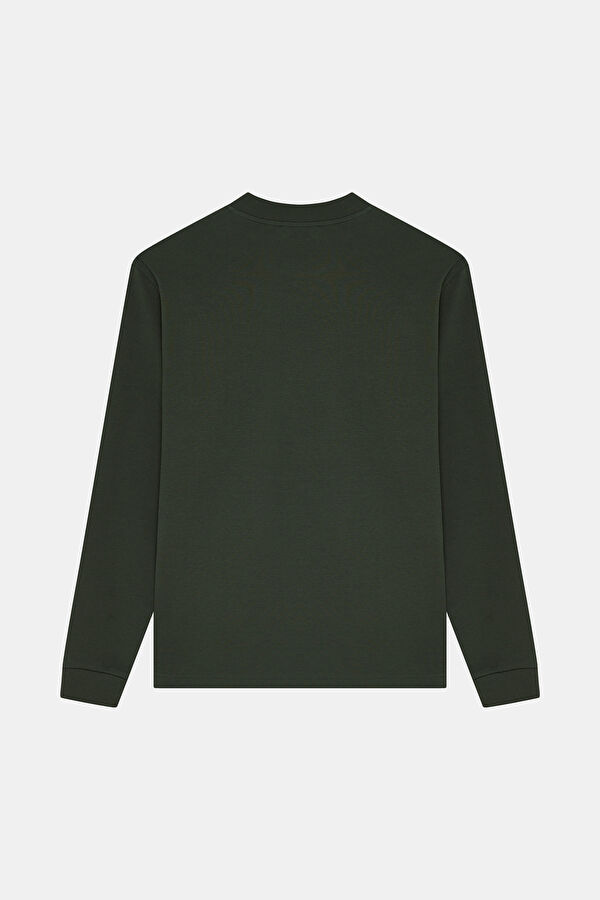 YEŞİL BİSİKLET YAKA UZUN KOLLU SWEATSHIRT 2