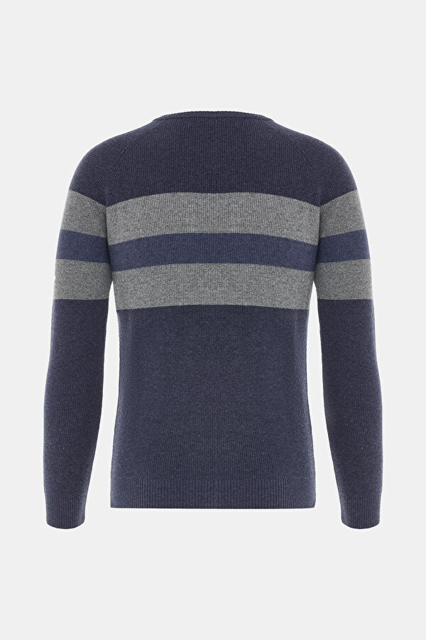 GRİ BİSİKLET YAKA UZUN KOLLU KAZAK 2