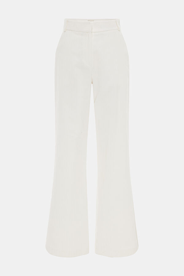 EKRU WIDE LEG PANTOLON 4
