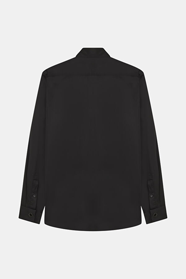 SİYAH UZUN KOLLU CUSTOM FIT GÖMLEK 2
