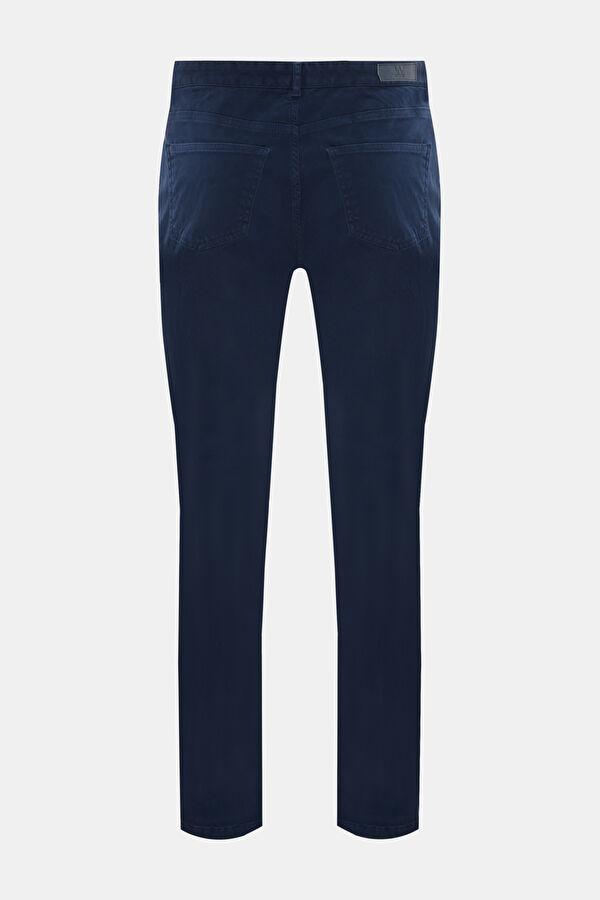 LACİVERT BORU PAÇA DIAGONAL ÇİZGİLİ SPOR PANTOLON 2