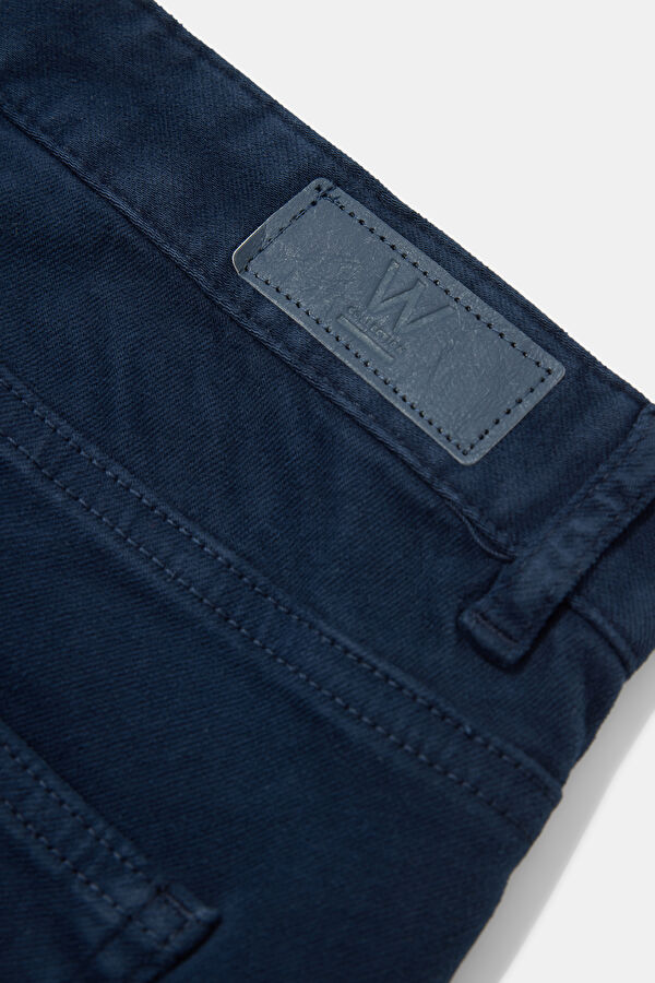 LACİVERT BORU PAÇA DIAGONAL ÇİZGİLİ SPOR PANTOLON 4