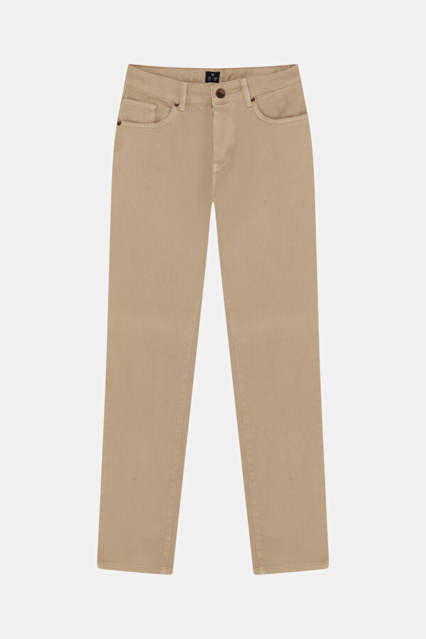SLIM BEJ JEAN PANTOLON