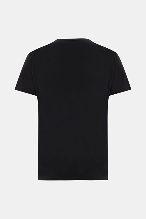 SİYAH BİSİKLET YAKA T-SHIRT 2