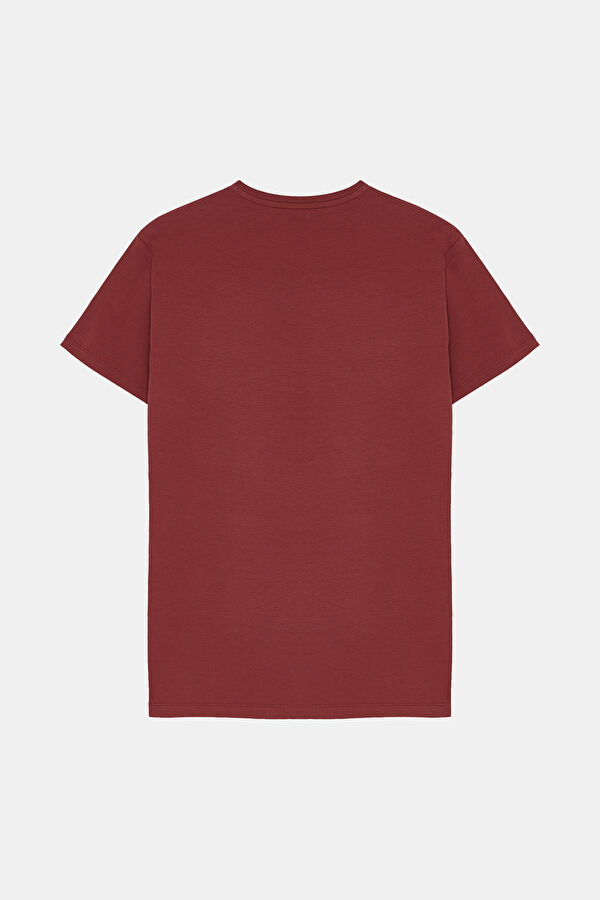 BORDO BİSİKLET YAKA T-SHIRT 2