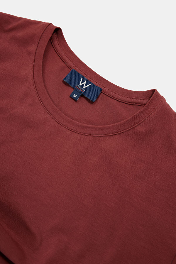 BORDO BİSİKLET YAKA T-SHIRT 3