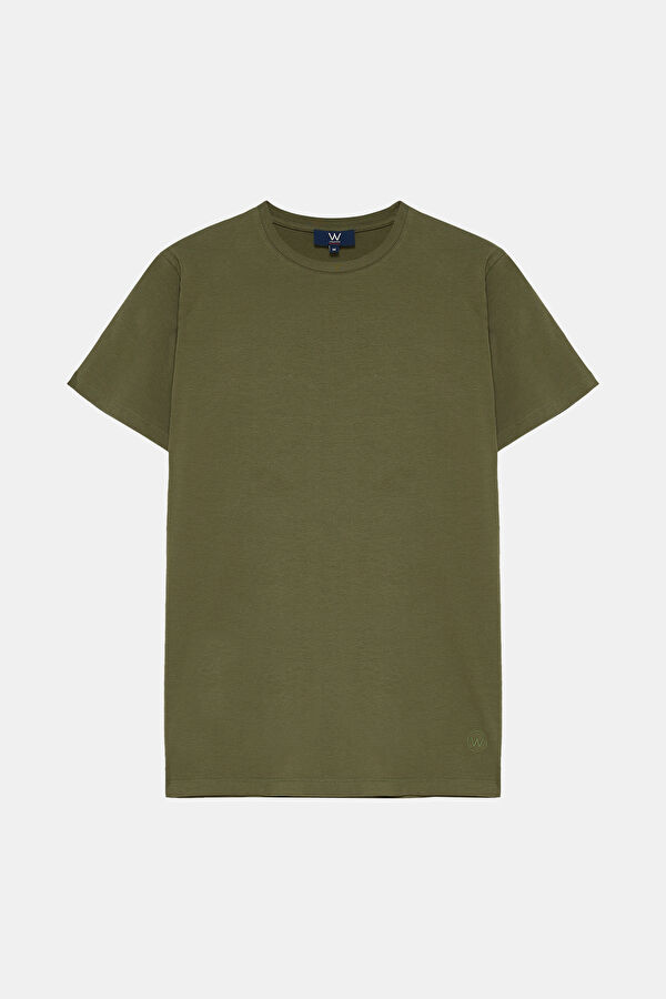 YEŞİL BİSİKLET YAKA T-SHIRT