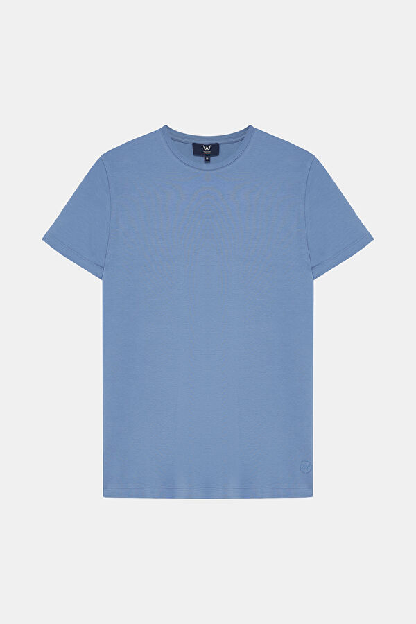 MAVİ BİSİKLET YAKA T-SHIRT