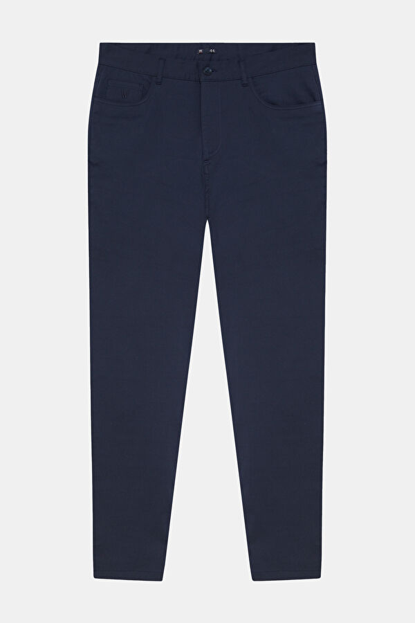 LACİVERT BORU PAÇA DIAGONAL ÇİZGİLİ SPOR PANTOLON 3