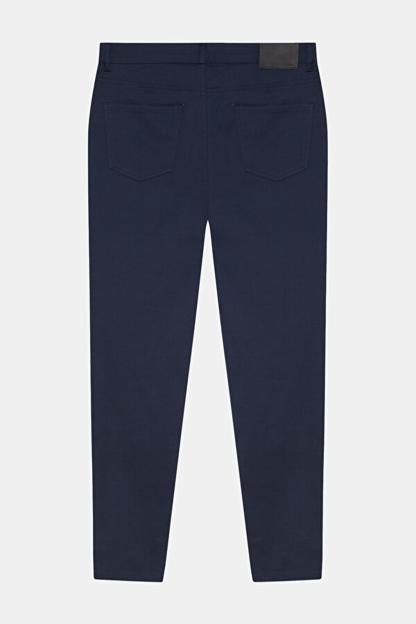 LACİVERT BORU PAÇA DIAGONAL ÇİZGİLİ SPOR PANTOLON 4