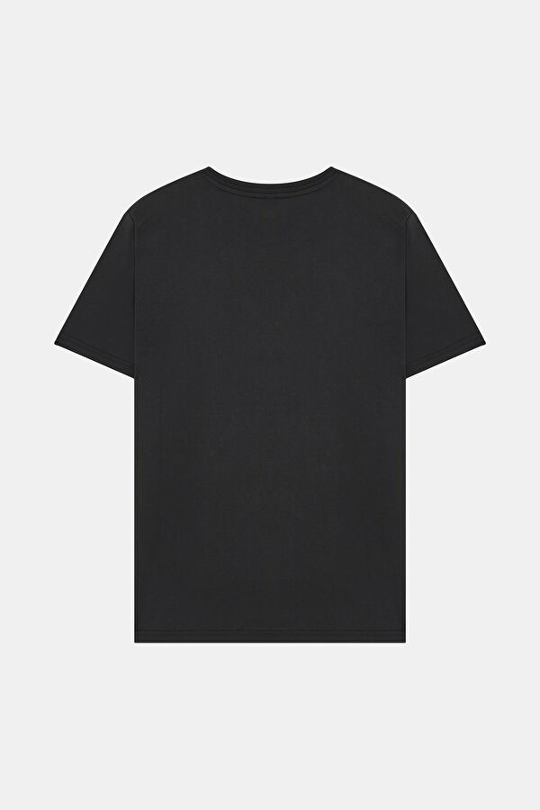 SİYAH BİSİKLET YAKA T-SHIRT 2