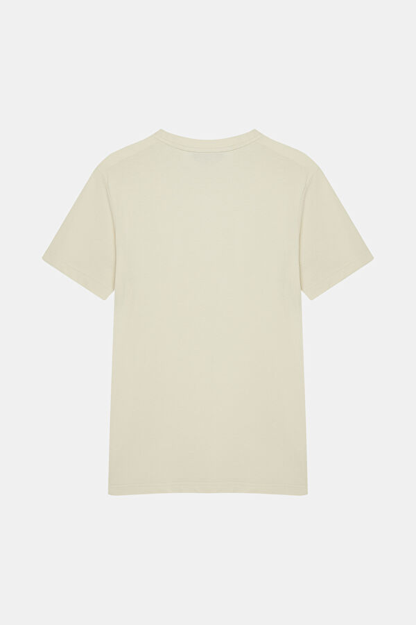 BEJ BİSİKLET YAKA T-SHIRT 2