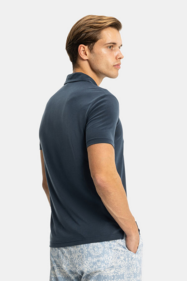 STANDART KALIP LACİVERT POLO YAKA T-SHİRT 2