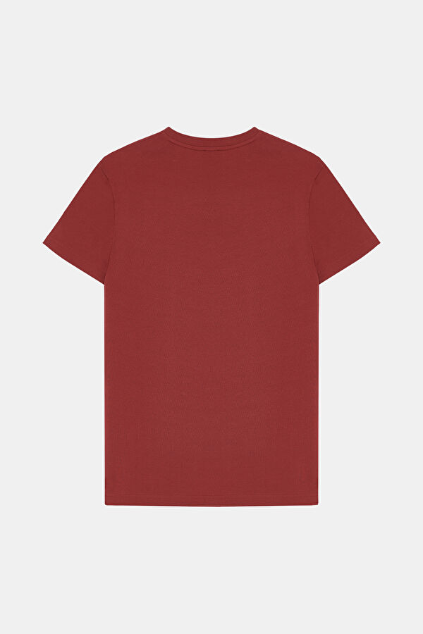 KOYU KIRMIZI BİSİKLET YAKA T-SHIRT 2