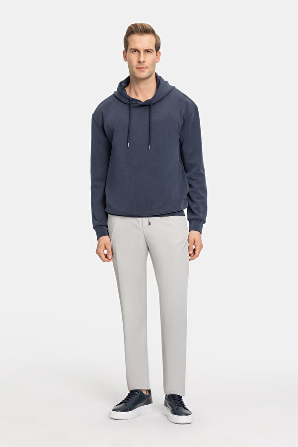 LACİVERT BİSİKLET YAKA UZUN KOLLU SWEATSHIRT 3