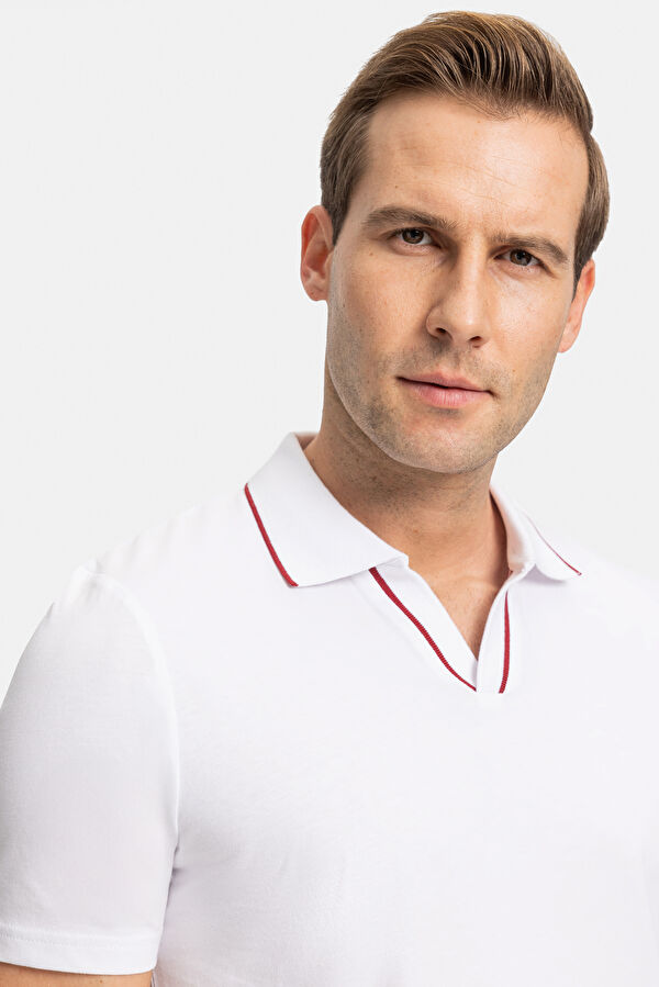 BEYAZ POLO YAKA T-SHIRT 2