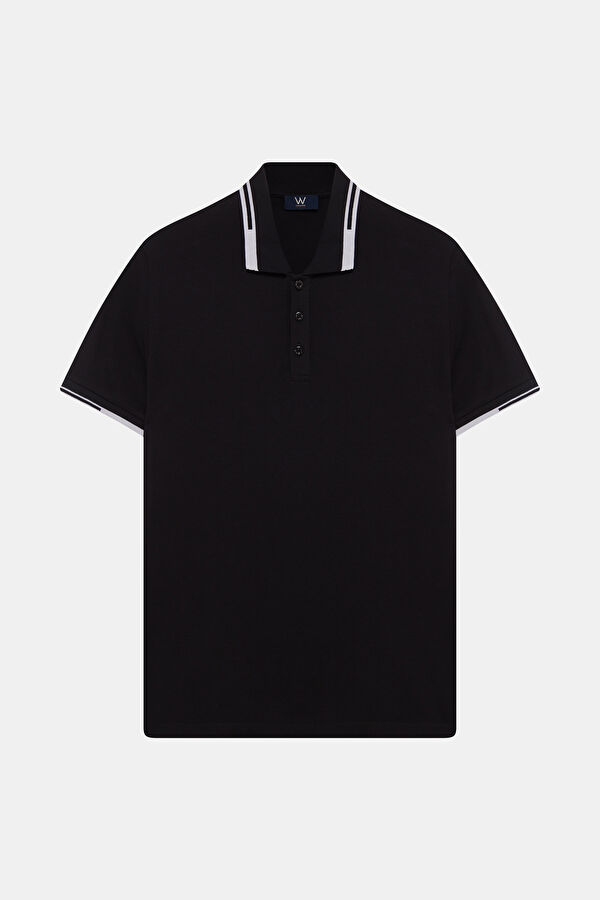 SİYAH POLO YAKA T-SHIRT