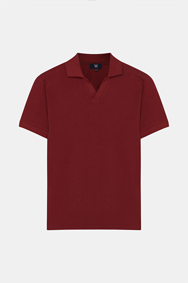 KOYU KIRMIZI POLO YAKA T-SHİRT