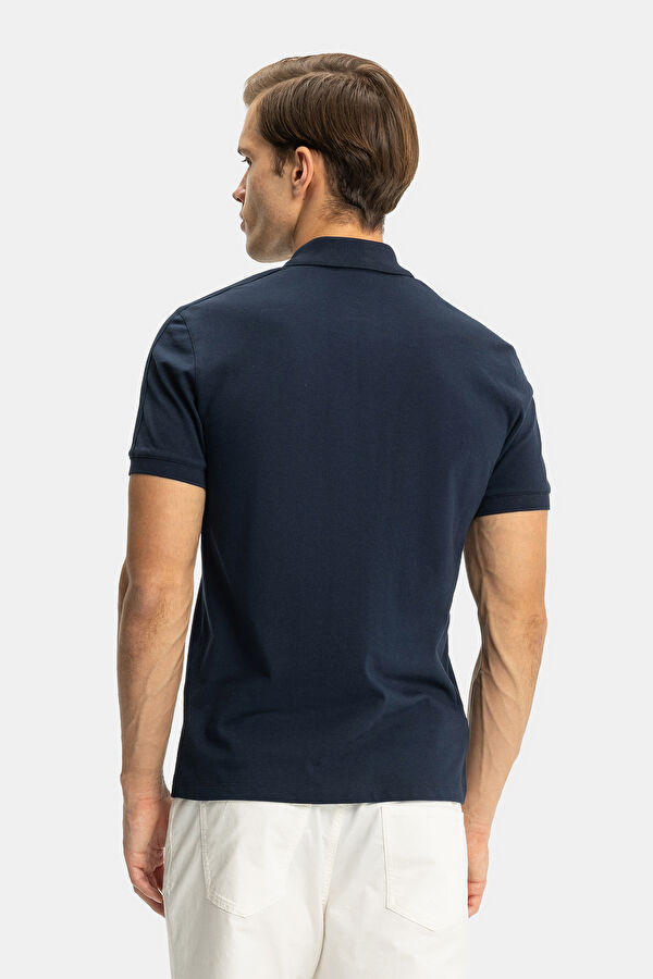 STANDART KALIP LACİVERT POLO YAKA T-SHİRT 2