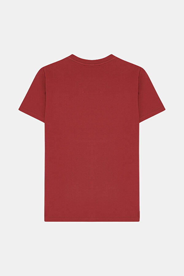 KOYU KIRMIZI BİSİKLET YAKA T-SHIRT 2