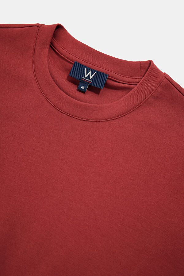 KOYU KIRMIZI BİSİKLET YAKA T-SHIRT 3